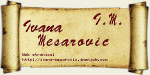 Ivana Mesarović vizit kartica